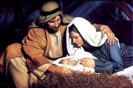 Joseph, Mary & Jesus nativity scene