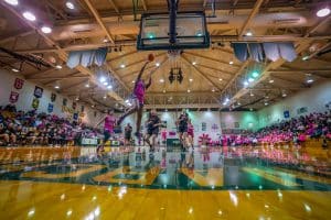 Women's basketball game during Methodist University's Play4Kay event