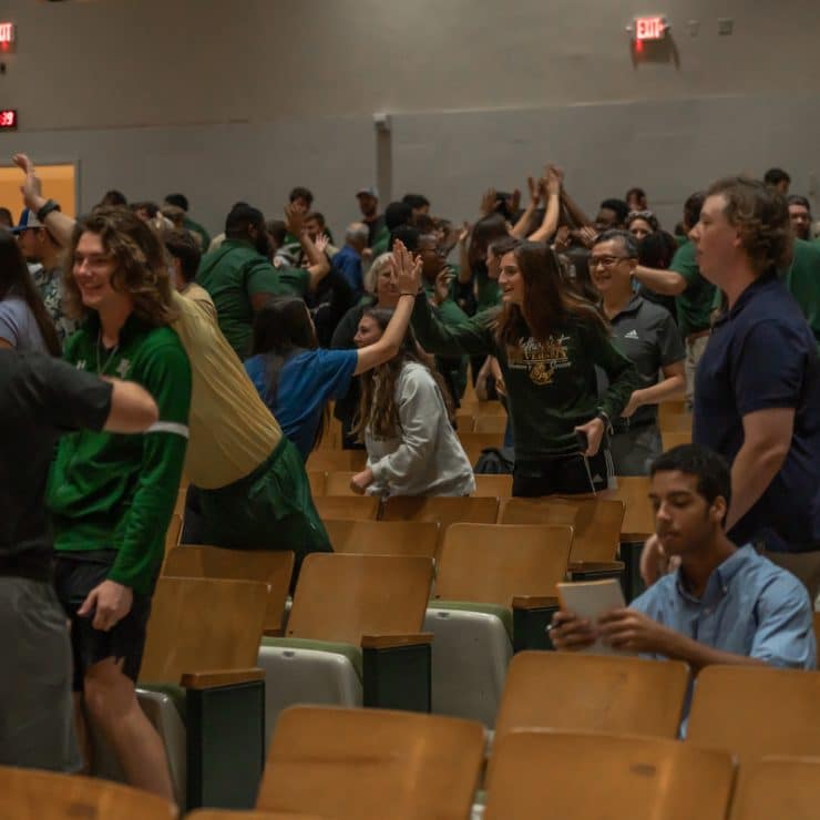 Students in Huff Concert Hall