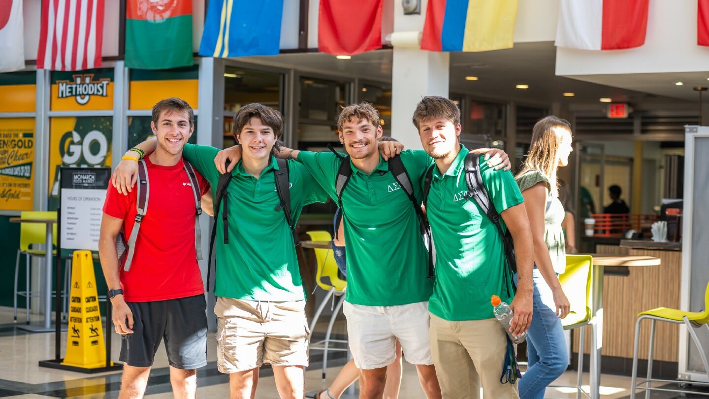 Students in Berns Student Center