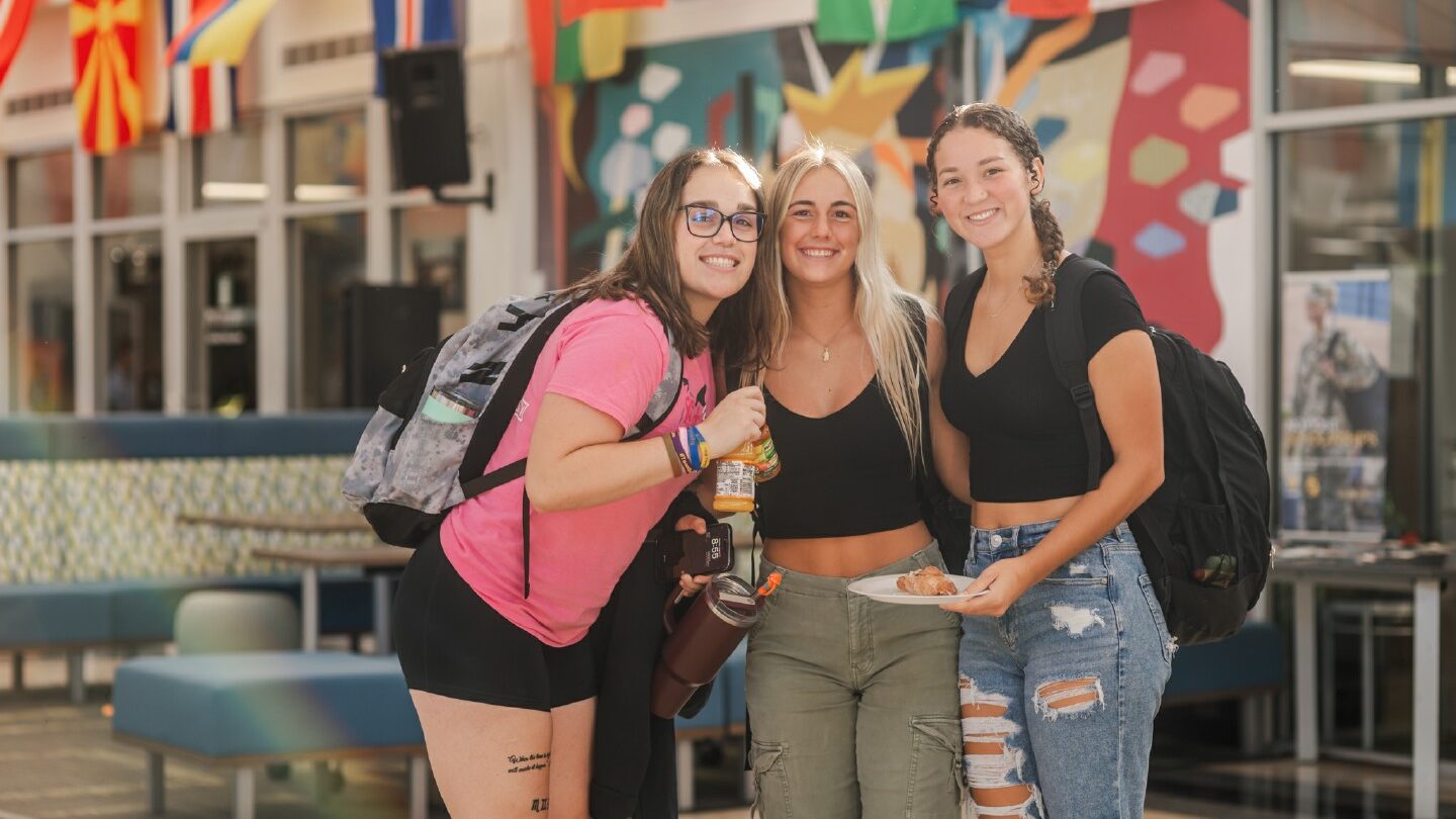 Students in Berns Student Center