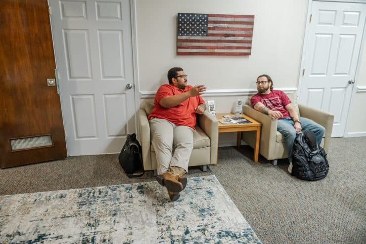 Veteran Students in the new Military & Veteran Center