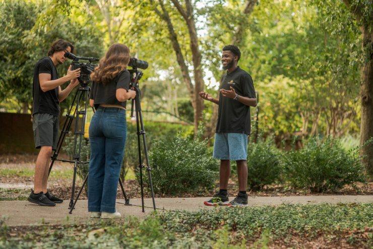 Communication and Media students filming