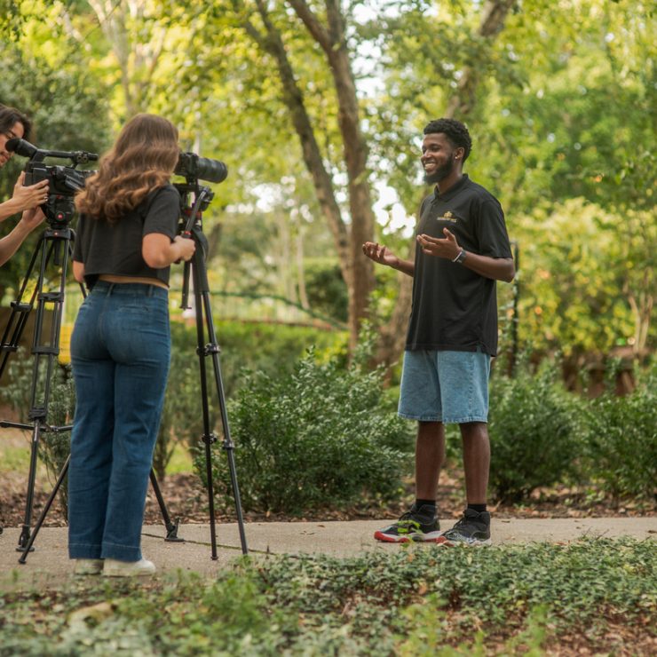 Communication and Media students filming