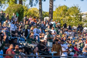 The crowd at the Homecoming football game