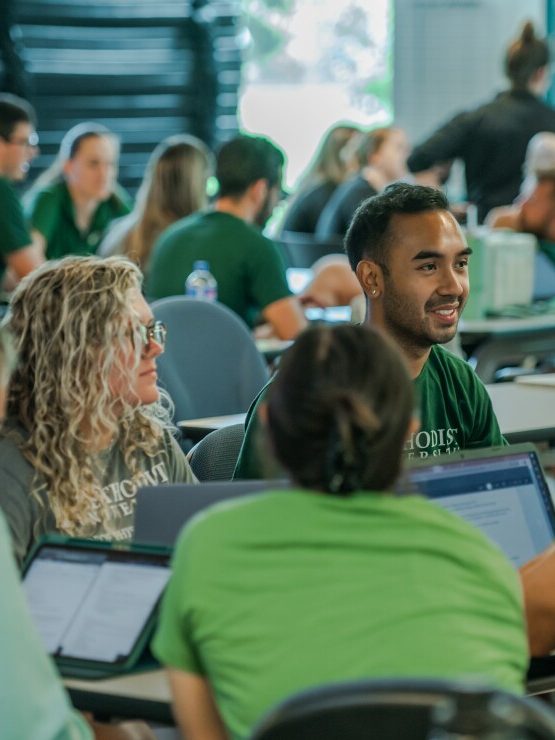 Doctoral students in a group classroom setting