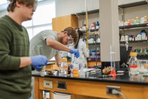 Students work in Chemistry Lab